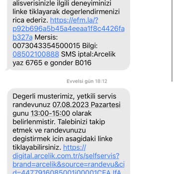 Arçelik Mersin/Mezitli/Fatih Mahallesi Servisi, Klima Montaj Süresi 18 Gün