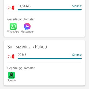 Vodafone Yurtiçi İnternetimden Kullanan Sınırsız Uygulamalar Hakkında