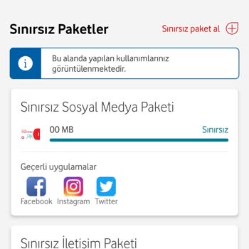 Vodafone Yurtiçi İnternetimden Kullanan Sınırsız Uygulamalar Hakkında