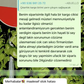 Abuello Sipariş Ettiğim Ürün Gönderilmedi