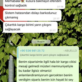 Abuello Sipariş Ettiğim Ürün Gönderilmedi