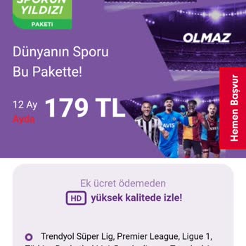 Digiturk Sporun Yıldızı Paketi 13 Senelik Üyeye 349 TL, Yeni Üyeye 179 TL!
