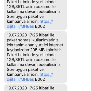 Turkcell SMS İle Bilgi Verilmeden Ek İnternet Paketi Tanımlanması