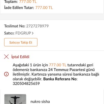 Trendyol Nargile Siparişi İsteme
