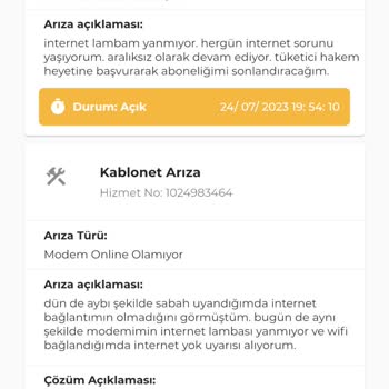 4 Gün Süren Kablo Net Arızaları Ve İlgilenilmemesi