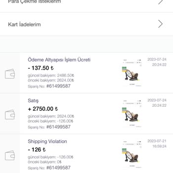 Gardırop Shipping Kesinti