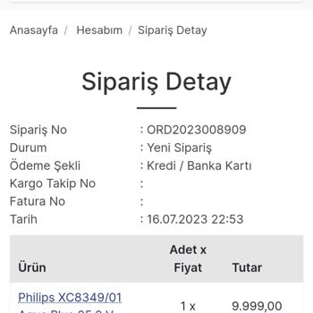 Ev Bazaar AVM Ödemesi Yapılıp Gönderilmeyen 10 Bin Tl Lik Süpürge