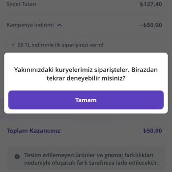 Getir Sipariş Sorunları Kurye Hazretleri Müsait Olamıyorlar