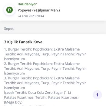 Getir Sipariş İptali Ve Yanlış Bilgilendirme