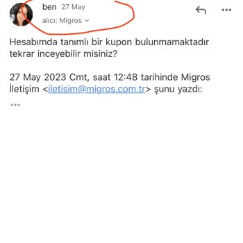 Migros Yemek Kuponumu Tanımlamadı Ve İlgilenmedi