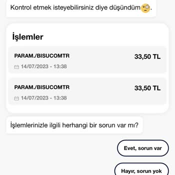 Bisu Uygulamasının İki Kez Ücret Çekmesi