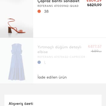 Mango'nun İade Edilen Ürünün Ücretini İade Etmemesi