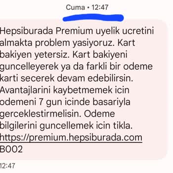 Hepsiburada Zorla Premium Ücreti Kesmeye Çalışıyor