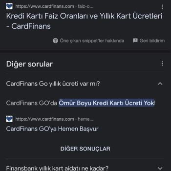 QNB Finansbank CardFinans GO Kredi Kartı Yıllık Ücreti