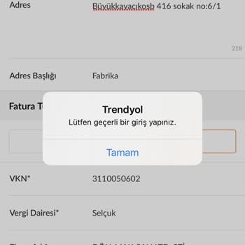 Trendyol Adres Başlığı Bölümüne Hangi Adresi Yazarsam Kabul Etmiyor