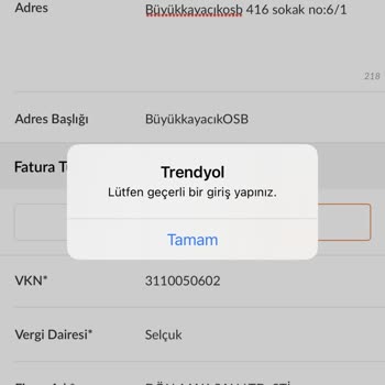 Trendyol Adres Başlığı Bölümüne Hangi Adresi Yazarsam Kabul Etmiyor