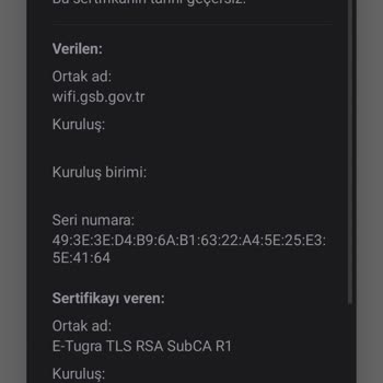 Gsb Wi-Fi Sertifika Sorunu