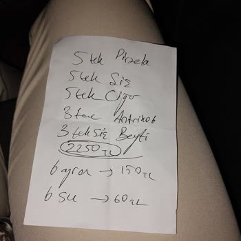 Kasap Ali İnegöl Köftecisi Afaki Derecede Gelen Hesap