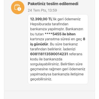 Horoz Lojistik 20 Günde Teslim Edilmeyen Sipariş Ve Satıcı Tarafından İptal