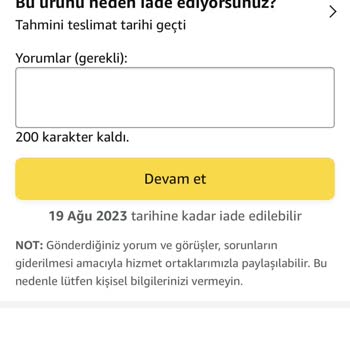 Amazon Siparişim Teslim Edilmedi