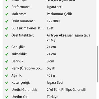 Media Markt Sattığı Kusurlu Philips Airfryer Izgara Seti