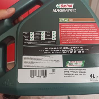 Pttavm.com Üzerinden Castrol Magnetec Yağ Aldım. Sahte Çıktı.