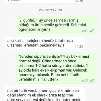 Esta Bilgi Teknolojileri Cihazımı Teslim Etmiyor.