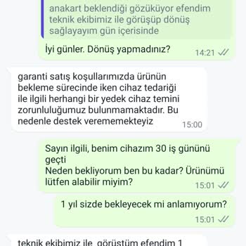Esta Bilgi Teknolojileri Cihazımı Teslim Etmiyor.