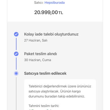Hepsiburada Kolay İade Zor İade Oldu Tebrikler