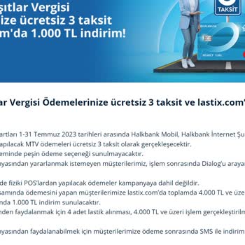 Halkbank Ve Lastix.com Kampanya Yapıyor Ama İndirim Kodunu Vermiyorlar