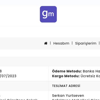Geldi Market Gelmeyen Sipariş Ve Ödenmeyen Ücret.