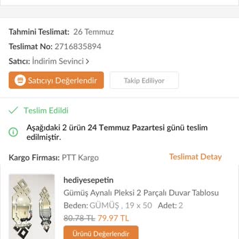 PTT Kargo Gönderim Bana Teslim Edilmedi Ama Teslim Edildi Yazıyor