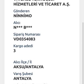 Ninnimo Satış Sonrası Eksik Ürün Ve Takipsizlik!