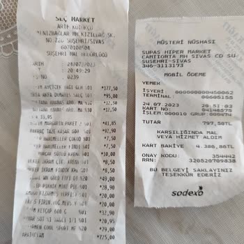 Seç Market Suşehri Seç Markette Sodexo Ödemelerden %10 Komisyon Almaları