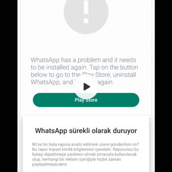 WhatsApp Sürekli Olarak Duruyor