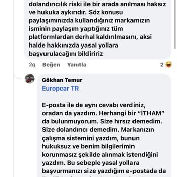 Europcar Kredi Kartı Bilgileri Topluyor