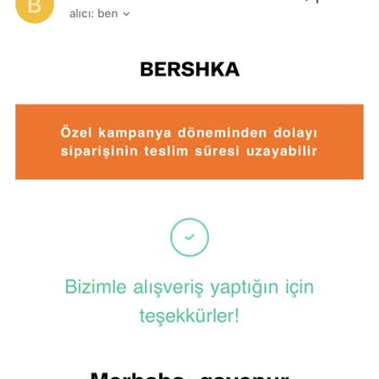 Bershka Teslimat Yapmıyor 1 Aydır