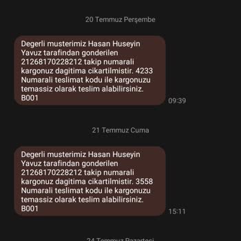 Sürat Kargo Kargomu Getirmiyor. Arasam Da Ulaşamıyorum.