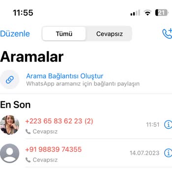 WhatsApp Yabancı Ülke Numaralarından Gelen Aramalar