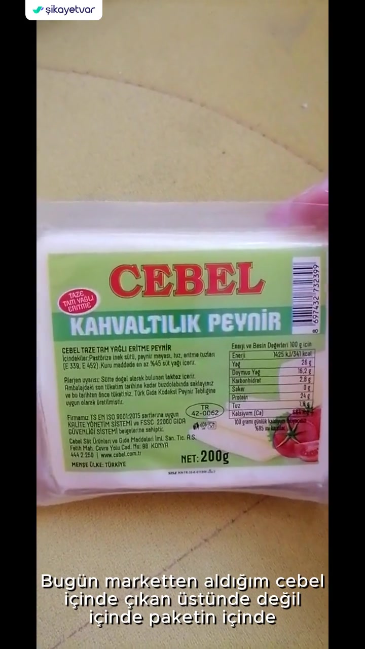 Cebel Peynir İçinde Çıkan Kıl! videonun kapak resmi