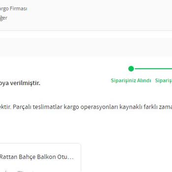 VAVRATTAN'DAN Alınan Bahçe Takımı Asla Gelmiyor