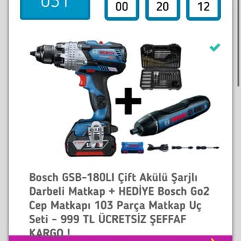 Bosch Hırdavat Dünyamdan Şarjlı Matkap