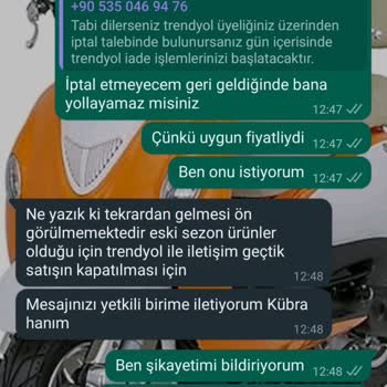 Trendyol Koray Spor Ürün İptali Yaptı