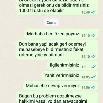 Aksu Çarşı Para İadem Yapılmadı