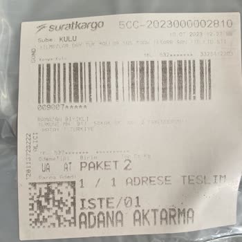 Sürat Kargo Tarafıma Gönderilen Kargom 15 Gündür Gönderilen İlden Dışarı Çıkamadı
