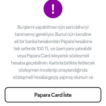Papara Hesabı Açarken Yaşadığım Sorun