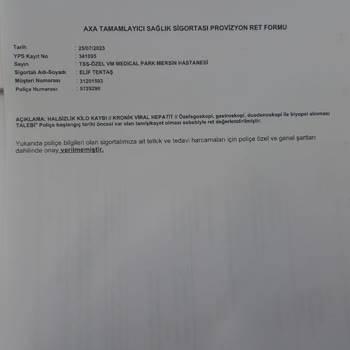 Axa Sigorta Provizyon Talebi Onay Sorunları