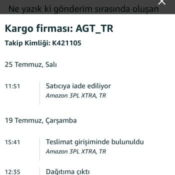 AGT Kurye Siparişleri Teslim Etmiyor, İadeye Yolluyor!