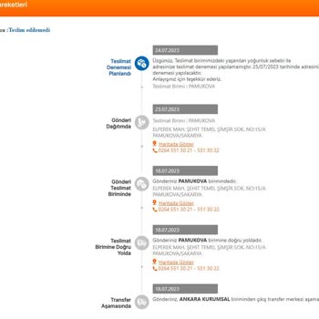 MNG Pamukova Otomatik Sistem Mesajı İle 1 Haftadır Bekletiyor