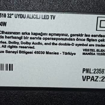 SEG 32SBH510 TV Panelinin 2,5 Yılda Bozulması